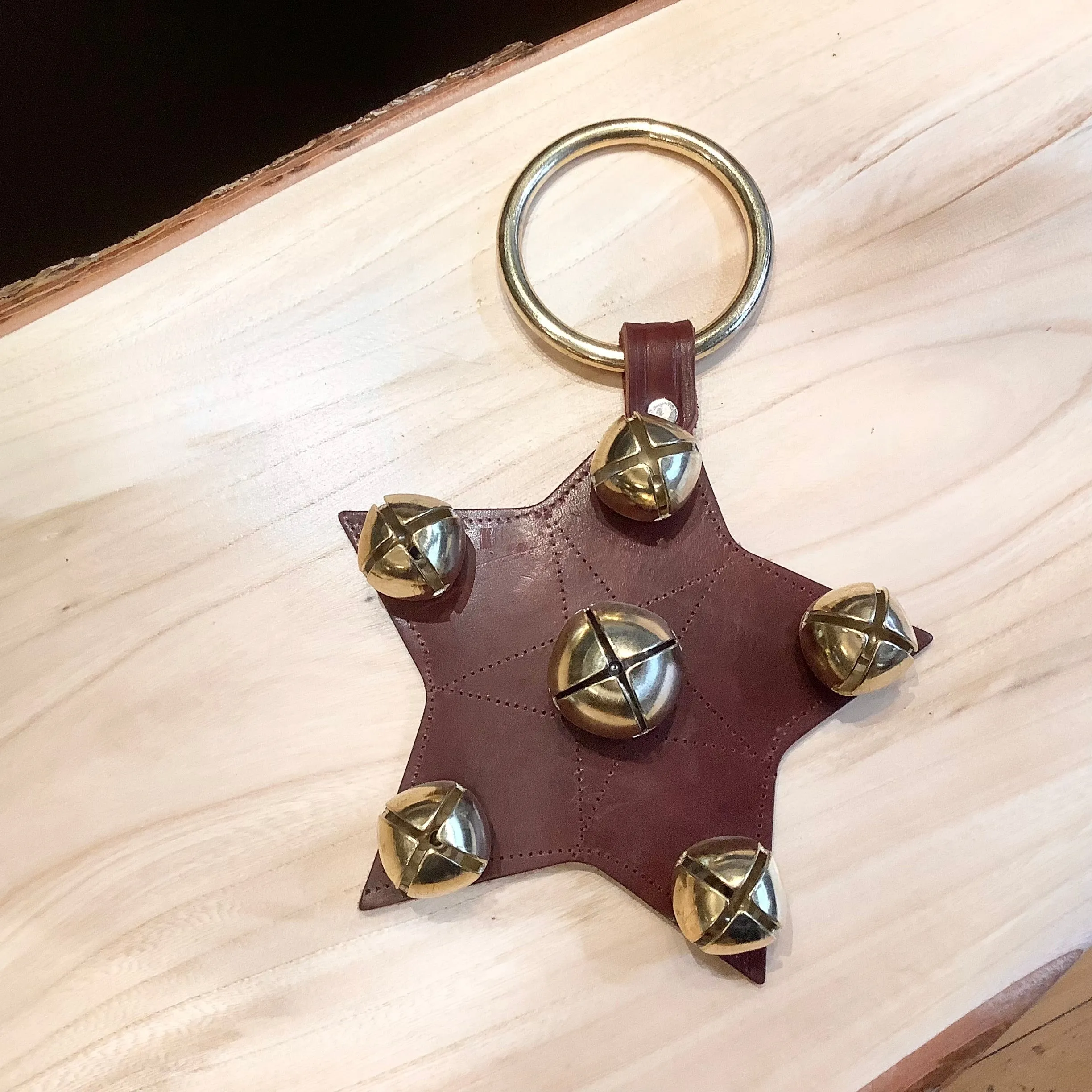 Holiday Leather Doorbell Hangers