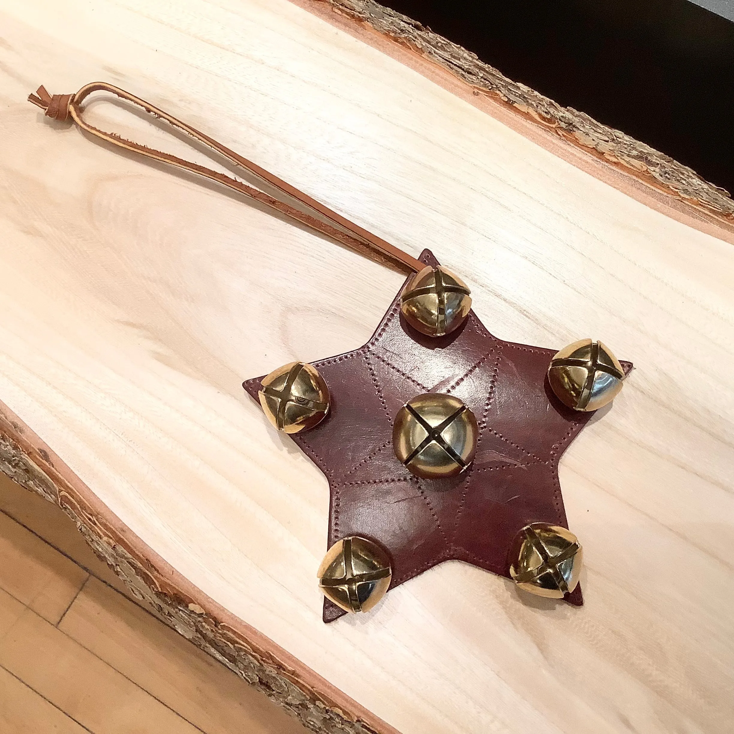 Holiday Leather Doorbell Hangers