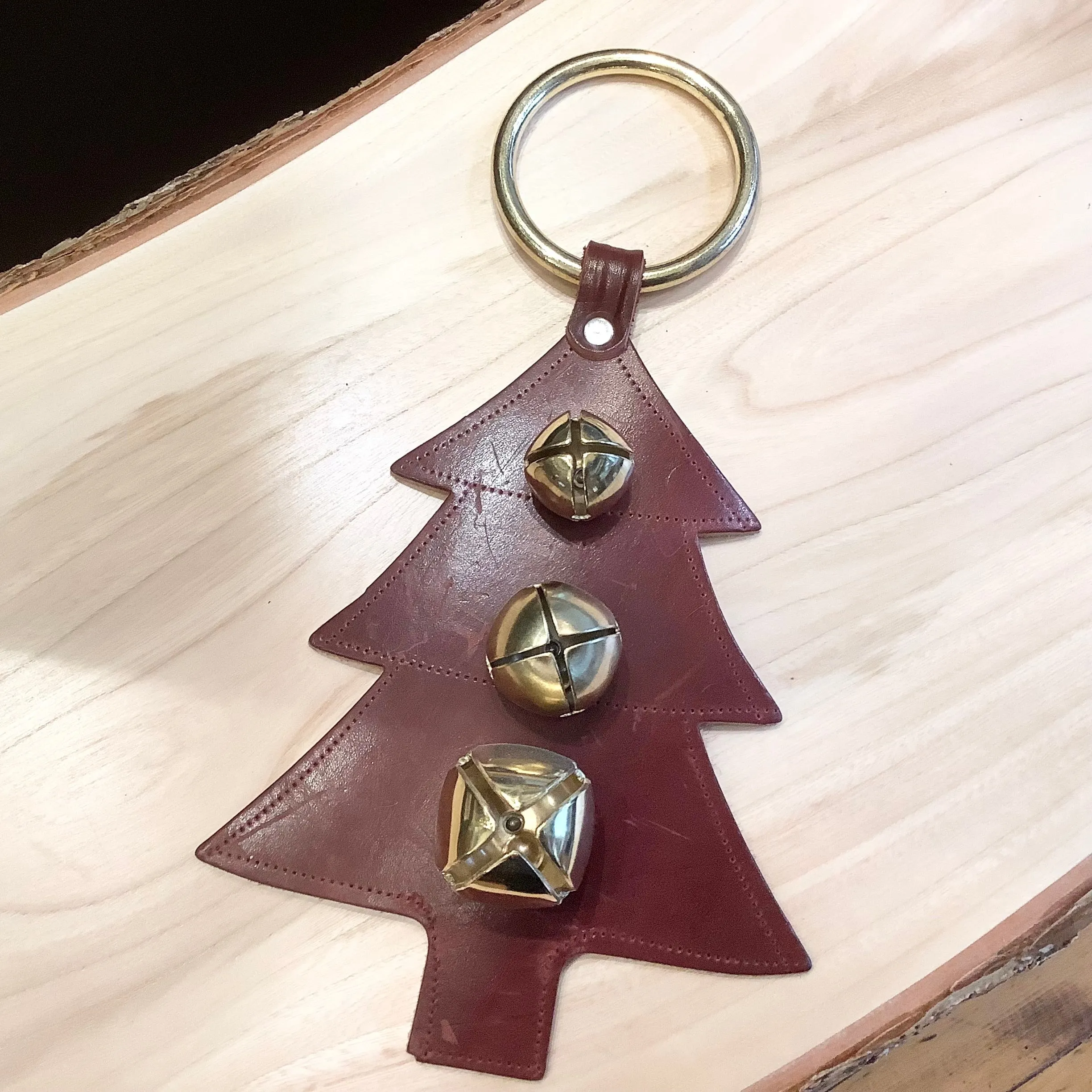 Holiday Leather Doorbell Hangers