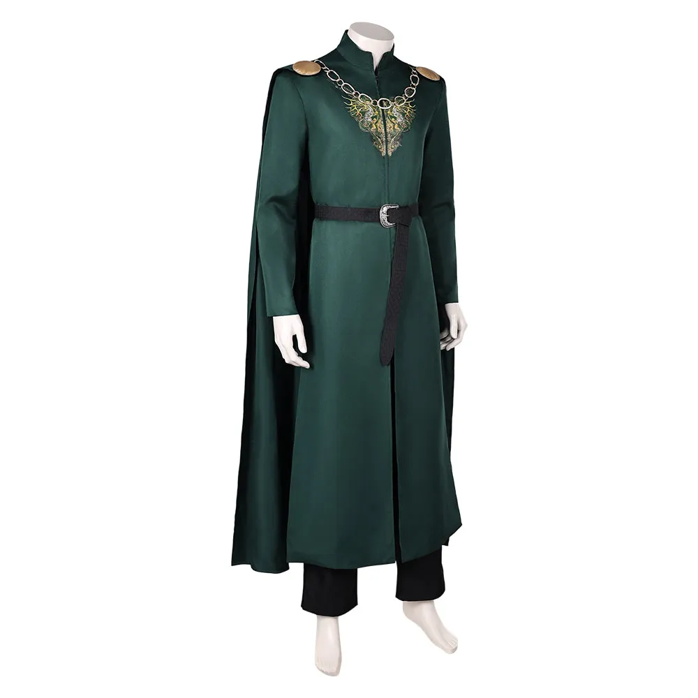 House of the Dragon King Aegon Targaryen Green Suit Cosplay Costume Outfits Halloween Carnival Suit