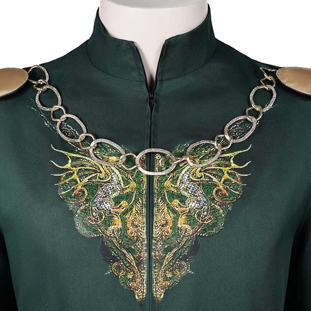 House of the Dragon King Aegon Targaryen Green Suit Cosplay Costume Outfits Halloween Carnival Suit