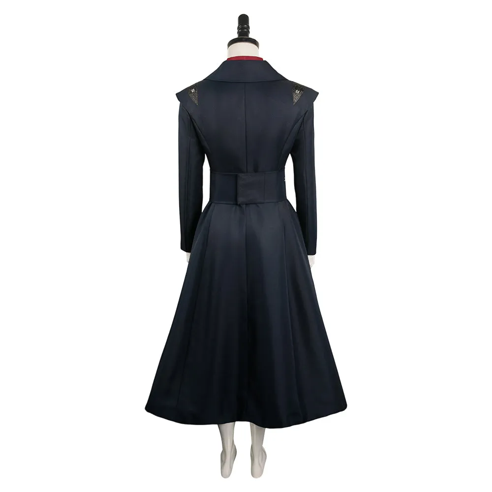 House of the Dragon Princess Rhaenys Targaryen Black Coat Cosplay Costume Outfits