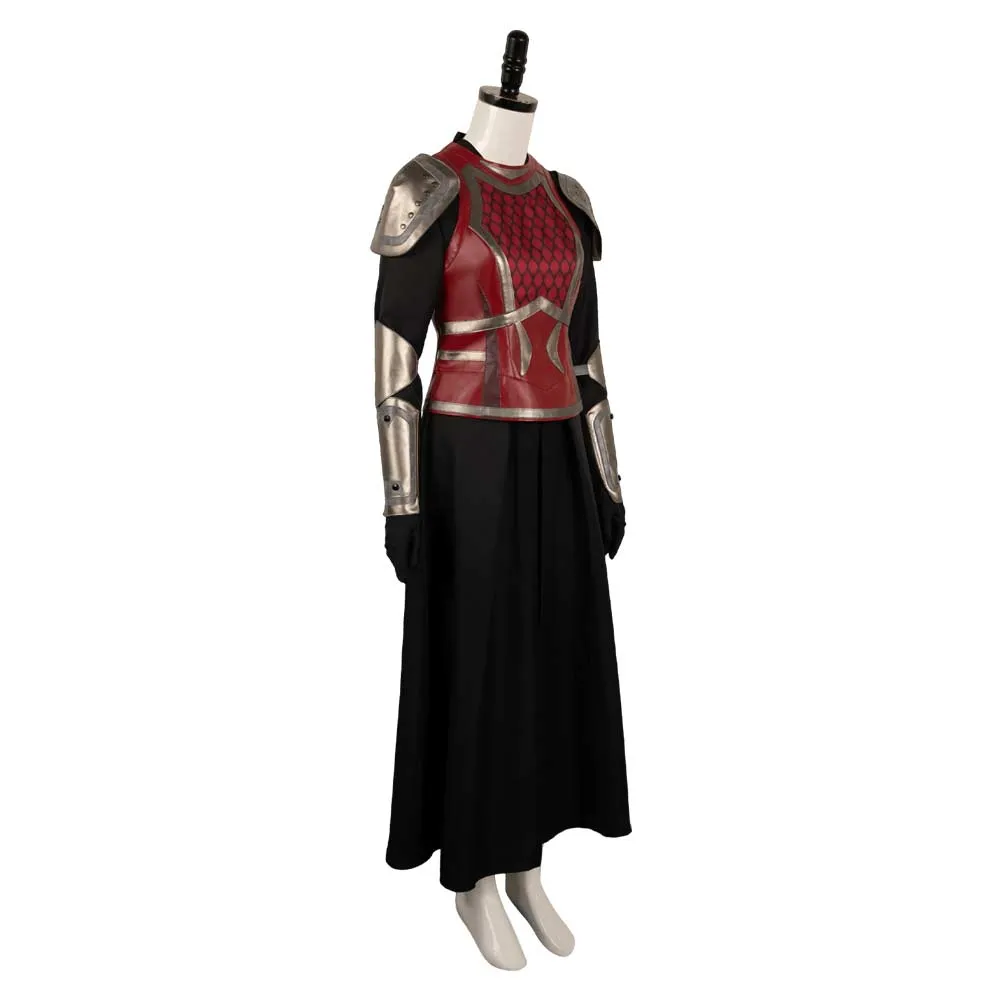 House of the Dragon Rhaenyra Targaryen Red Leather Armor Set Cosplay Costume Outfits