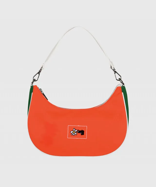 KANDINI Color Block Hobo Bag -  Orange