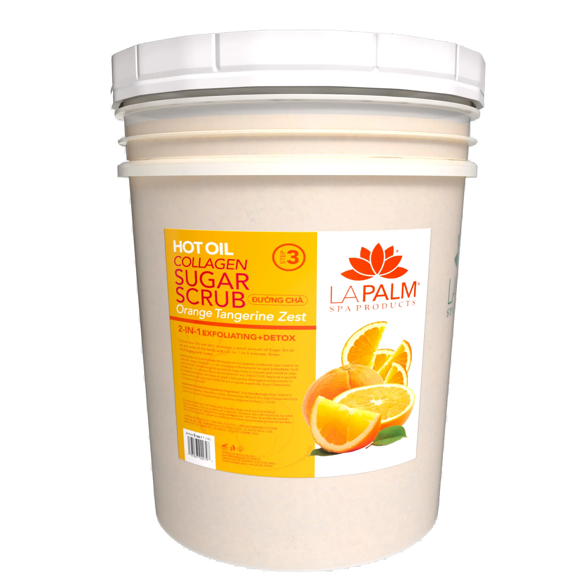 LAPALM Sugar Scrub Hot Oil Bucket - Orange Tangerine Zest