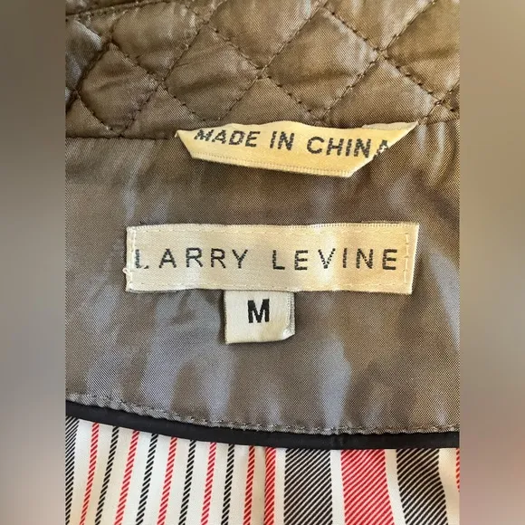 Larry Levine Womens Quilted Waterproof Jacket in Steel Grey Sz M