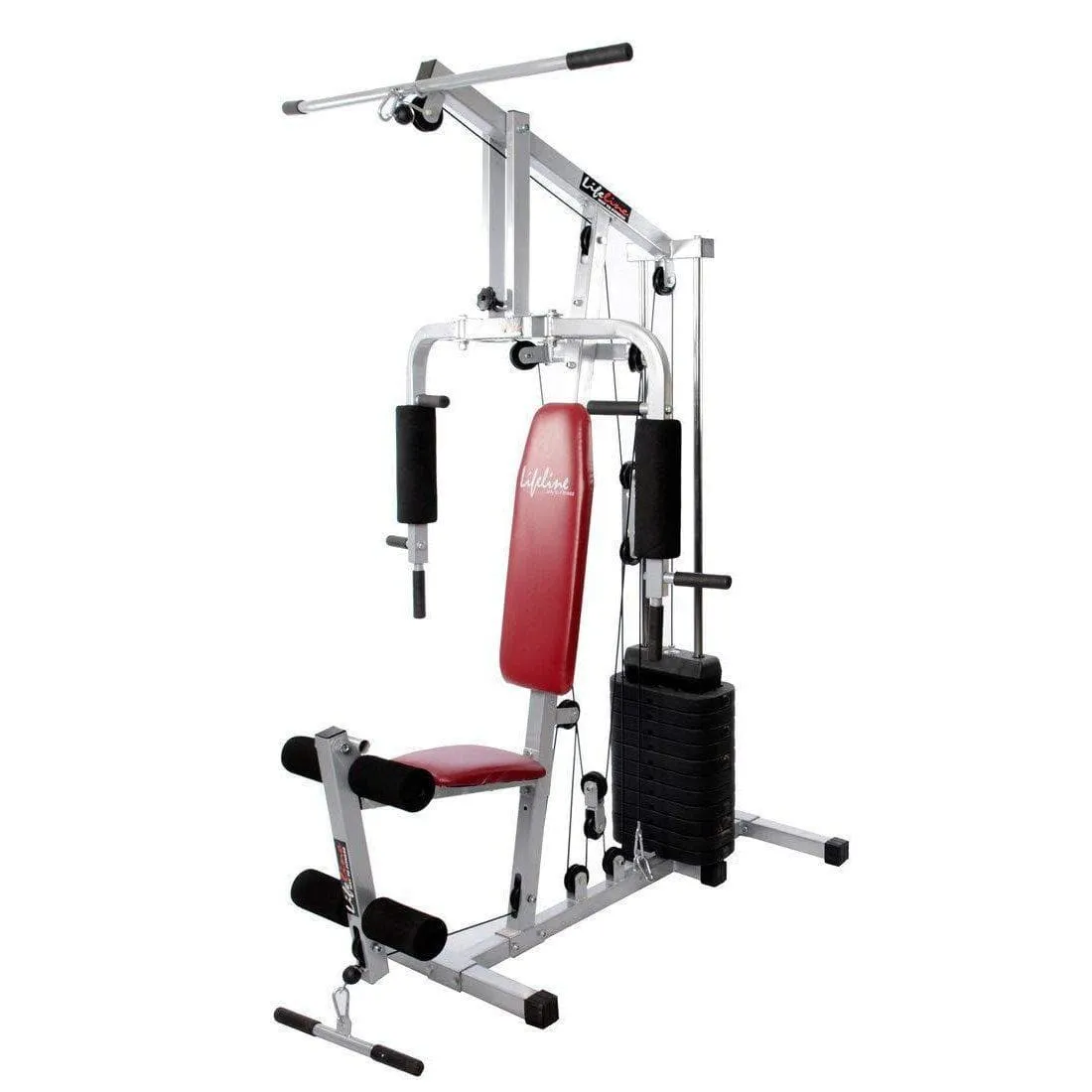 Lifeline Home Gym Setup 002 For Workout At Home Bundles With Resistance Band, Skipping Rope, Yoga Mat and Exercise Curve Bench 5501A || Available on EMI