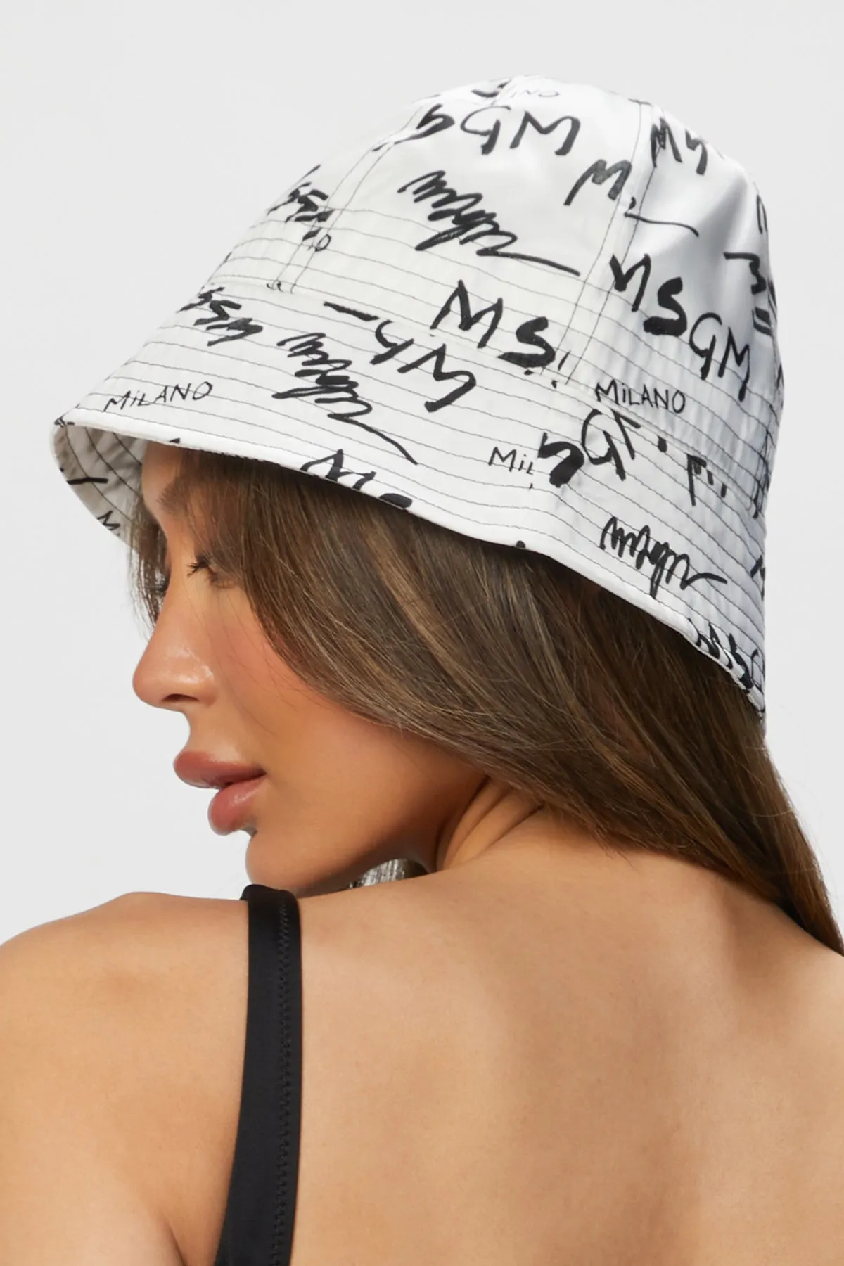 LOGO-PRINT BUCKET HAT