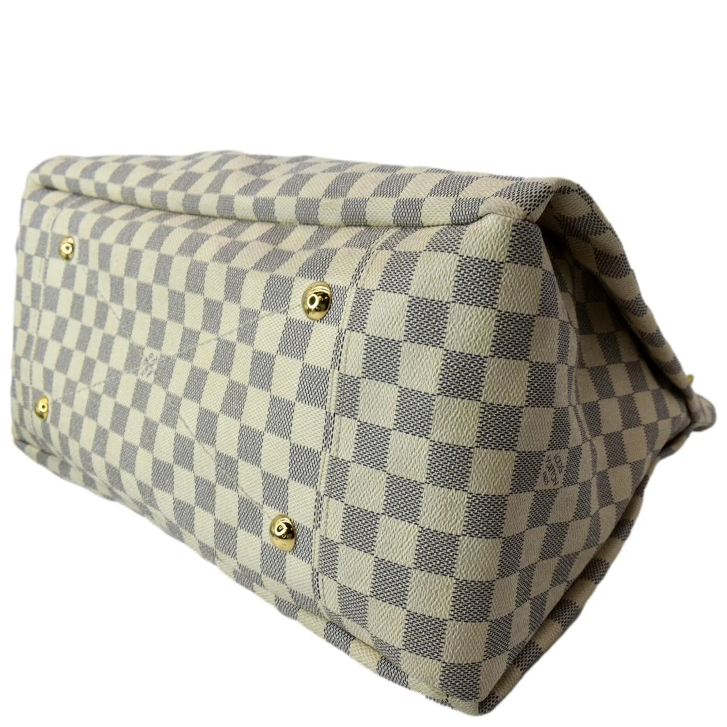LOUIS VUITTON Artsy MM Damier Azur Hobo Bag White