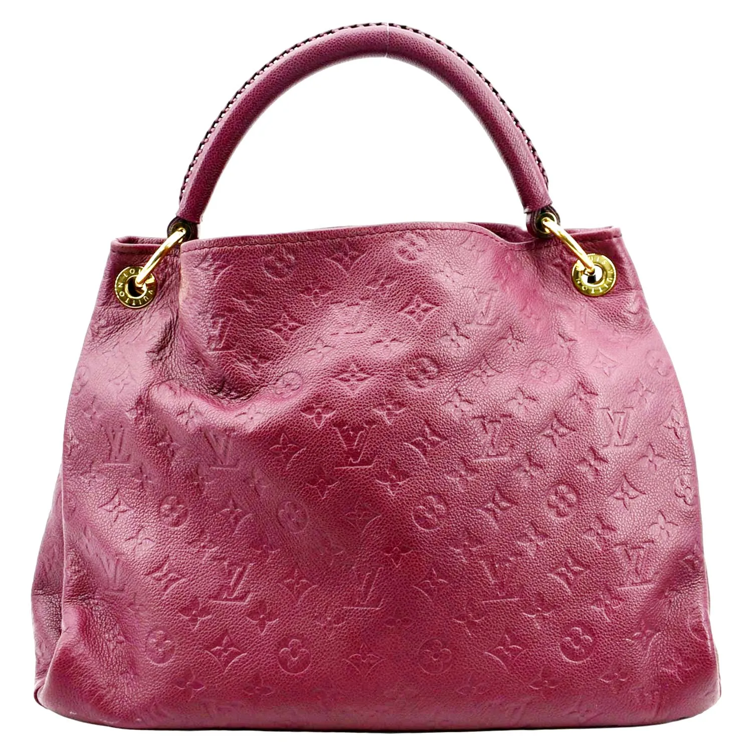 LOUIS VUITTON Artsy MM Empreinte Leather Hobo Bag Plum