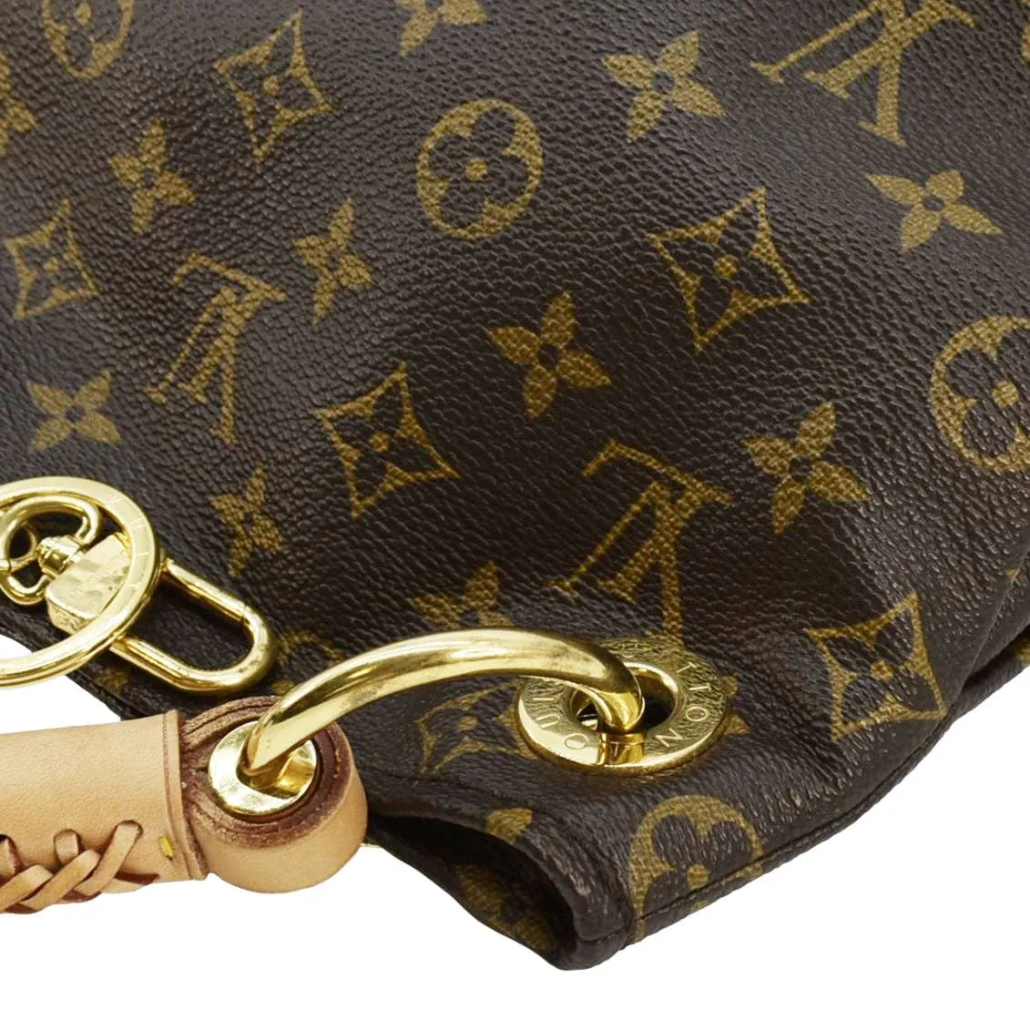 LOUIS VUITTON Artsy MM Monogram Canvas Hobo Shoulder Bag Brown