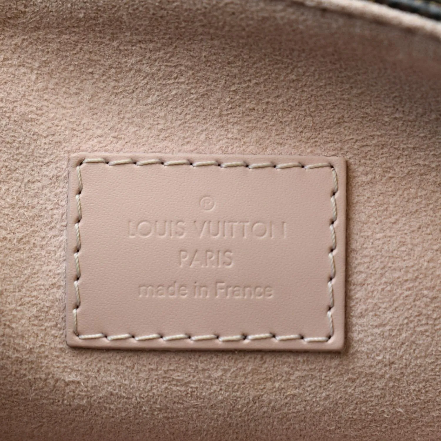 LOUIS VUITTON Caissa Damier Ebene Hobo Bag Rose Ballerine