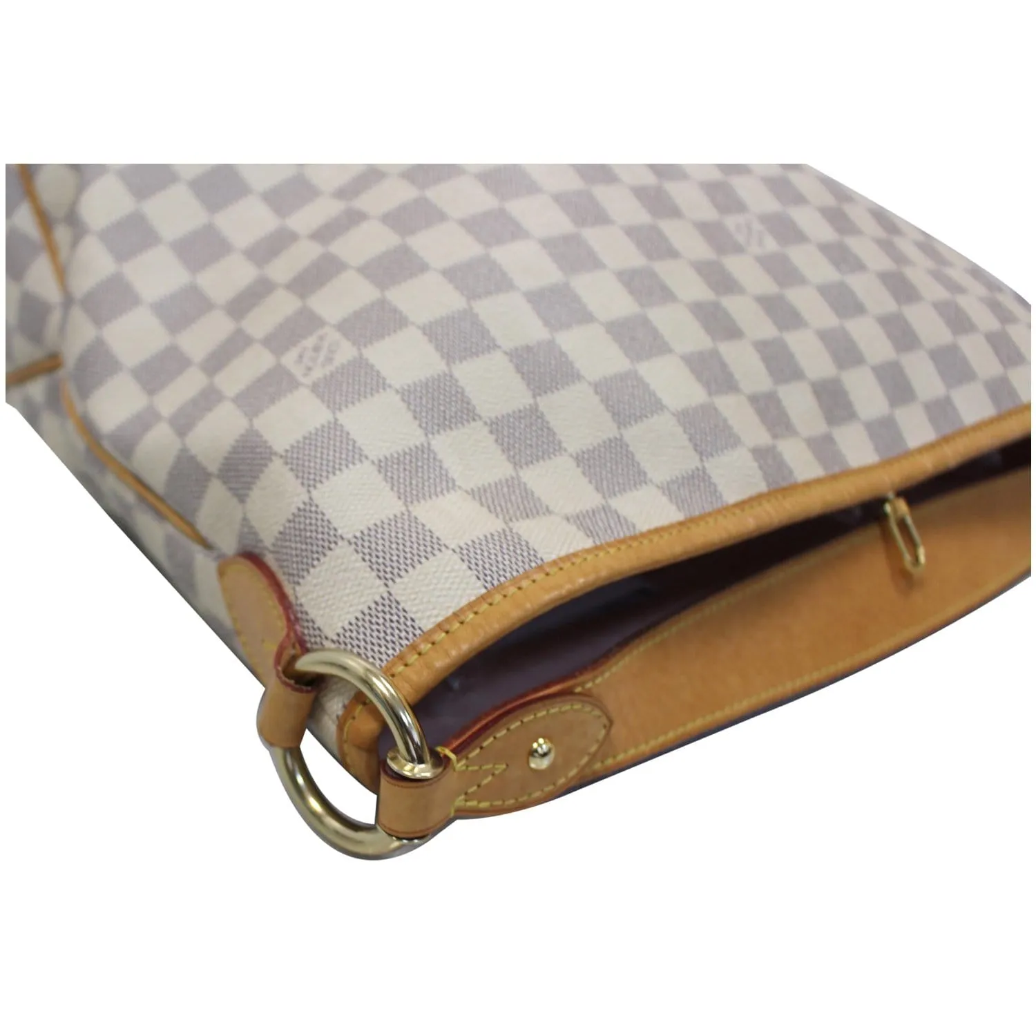 LOUIS VUITTON Delightful PM Damier Azur Shoulder Hobo Bag White