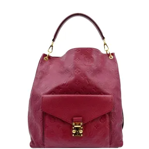 LOUIS VUITTON Metis Hobo Monogram Empreinte Shoulder Bag Maroon