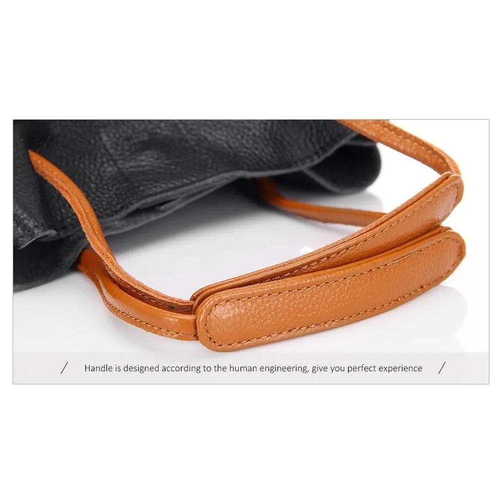 <bold>Bucket / Crossbody Bag <br>Genuine-Leather