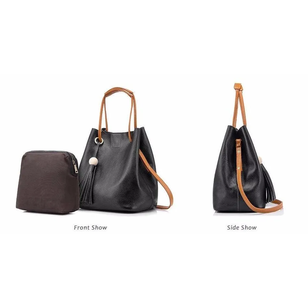 <bold>Bucket / Crossbody Bag <br>Genuine-Leather