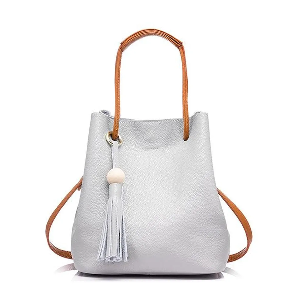 <bold>Bucket / Crossbody Bag <br>Genuine-Leather