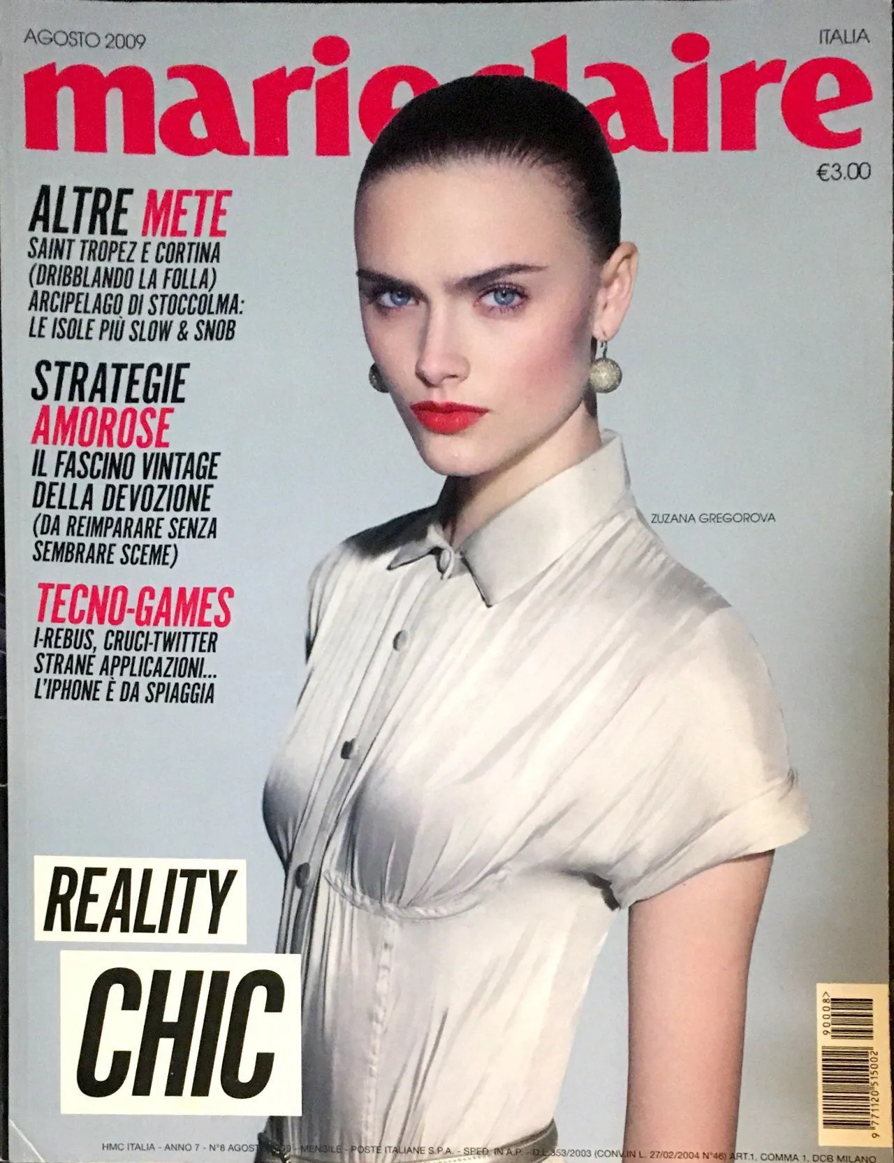 MARIE Claire Magazine Italia August 2009 ZUZANA GREGOROVA Leah De Wavrin ANNE V