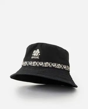 Mixed Graphic Bucket Hat - Washed Black