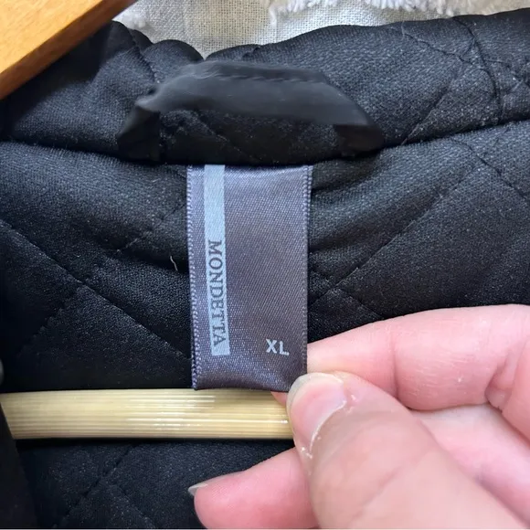Mondetta Mid Length Commuter Hooded Jacket with Quilted Lining Black