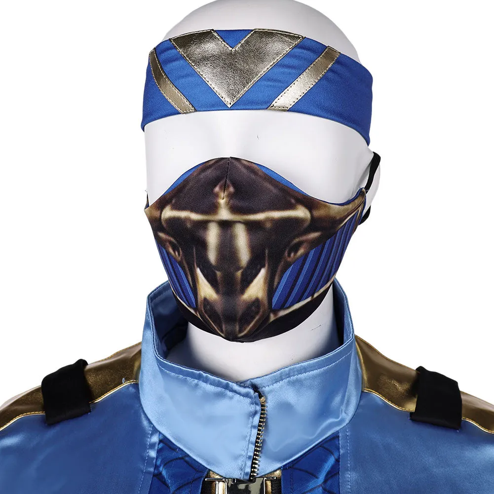 Mortal Kombat Kitana New Blue Outfit Cosplay Costume Halloween Carnival Suit