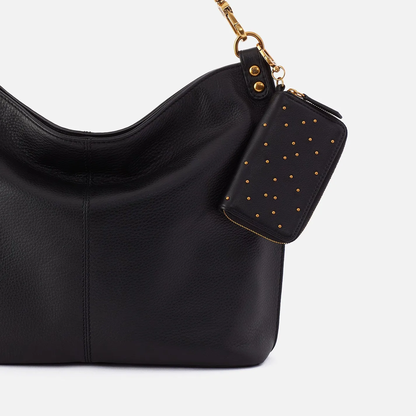 Move Clip Wallet In Pebbled Leather - Black