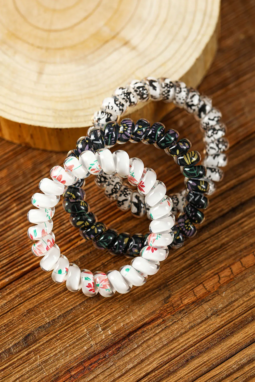 Multicolour Floral Phone Cord Scrunchie