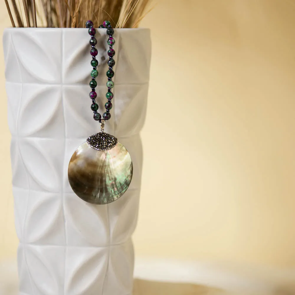 Natural Rainbow Shell Necklace