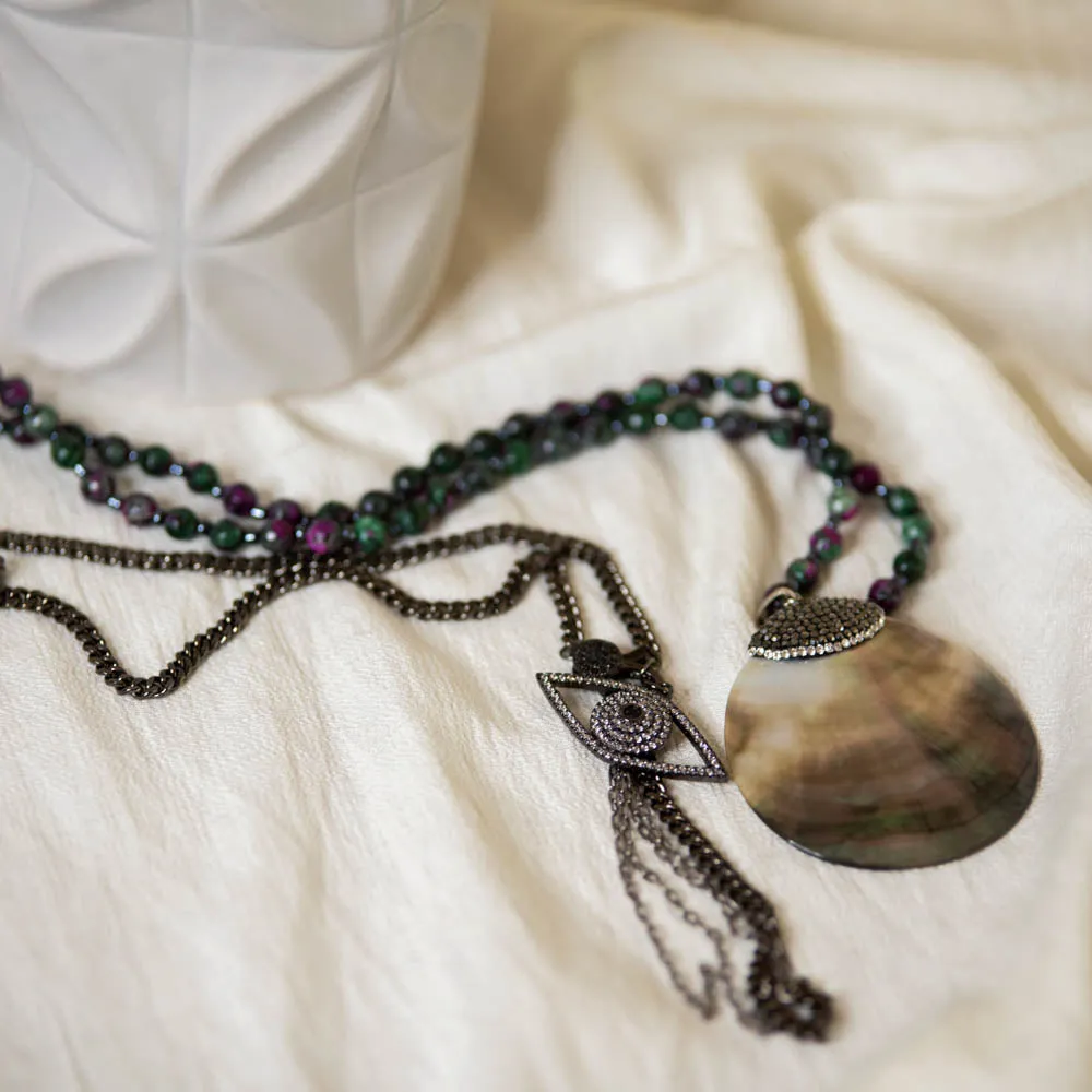 Natural Rainbow Shell Necklace