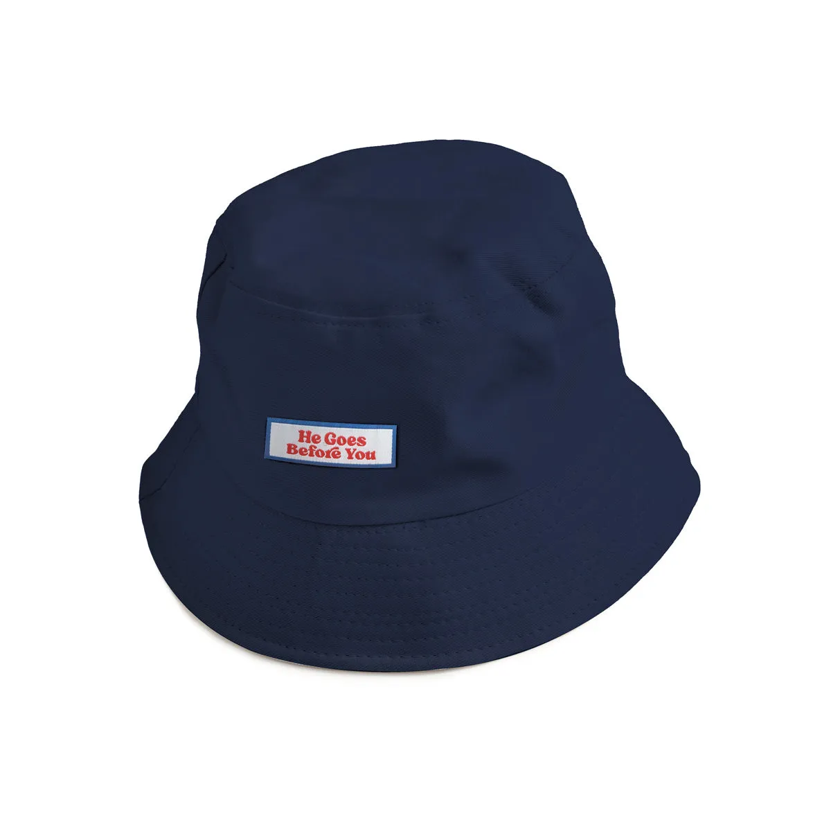 Navy Blue Bucket Hat with Velcro Patch {Bucket Hat}
