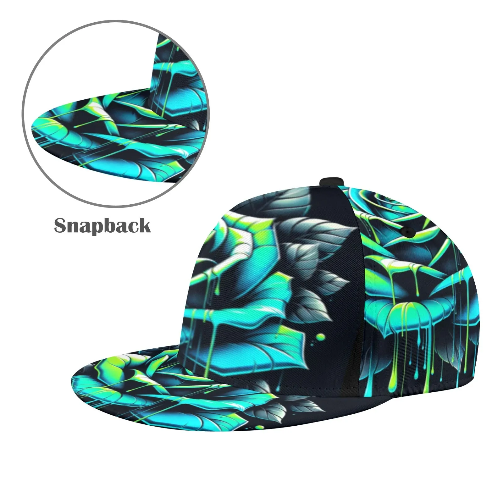Neon Rose Snapback Hat