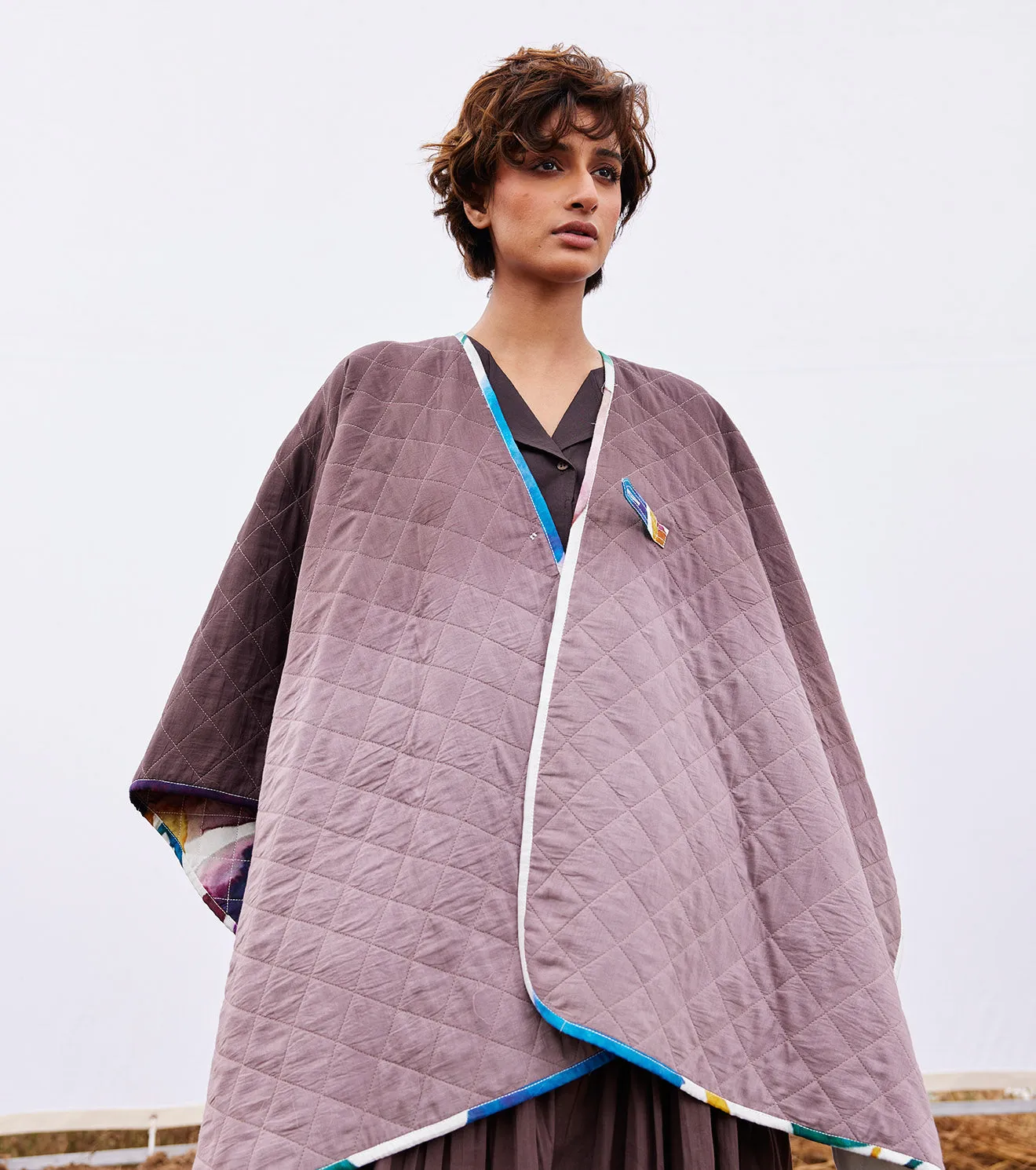 New Season Spring Summer 2025-Cape-Cotton Mul Breeze Off white-KW893-Fashion Edit Diana by Khara Kapas