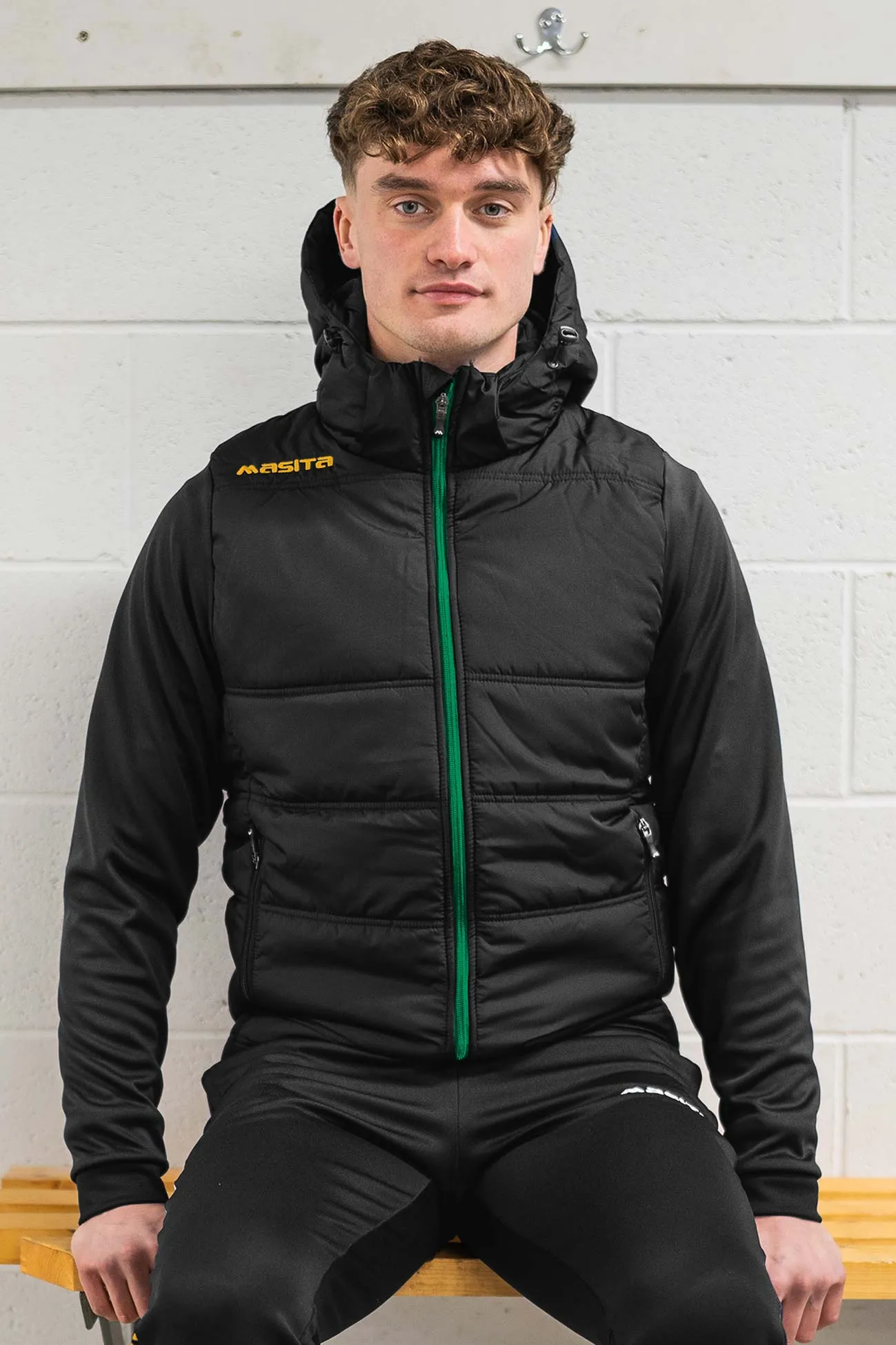 Nova Padded Jacket Black/Green/Amber