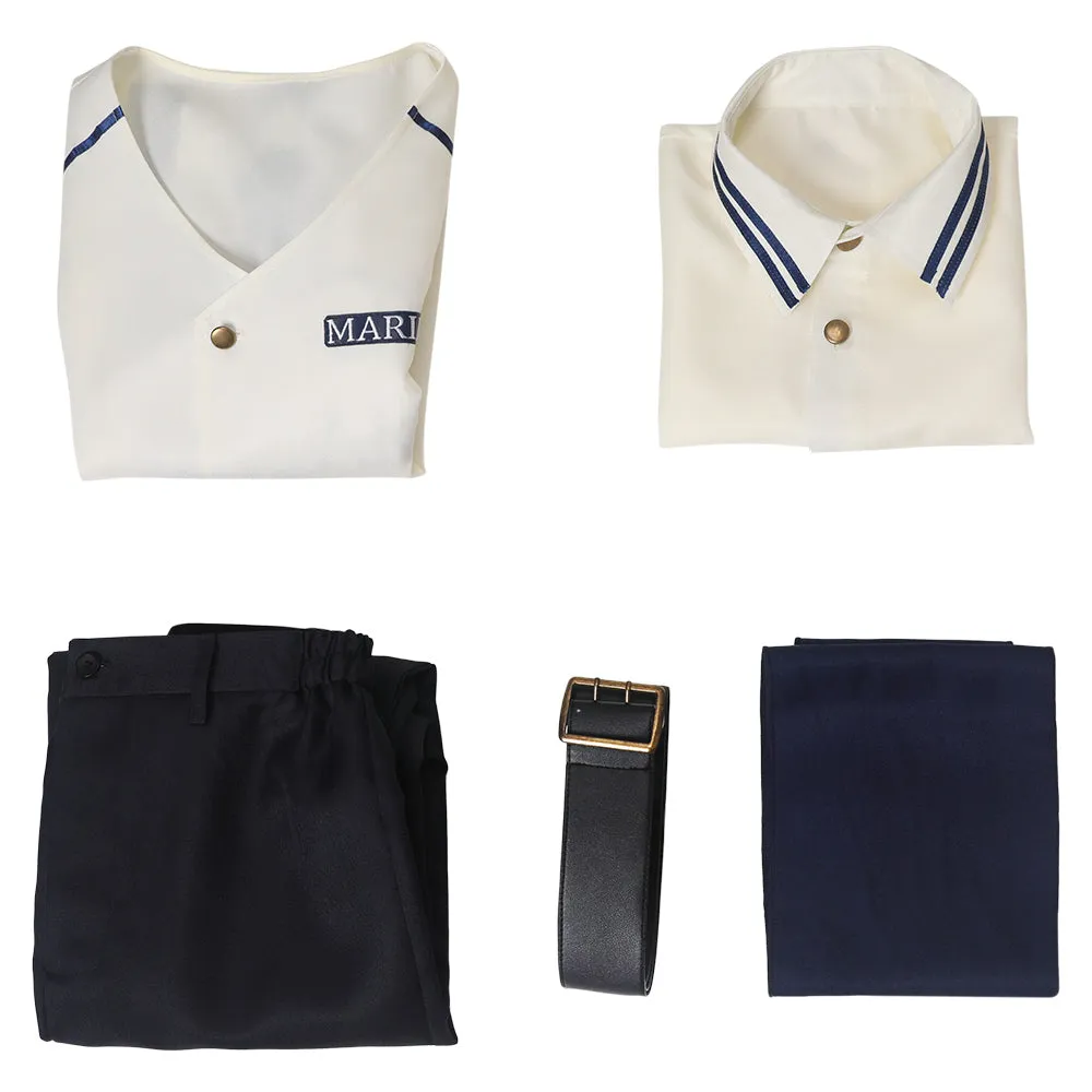 One Piece Life-action Navy Long Sleeved Uniform Cosplay Costume Outfits Halloween Carnival Suit