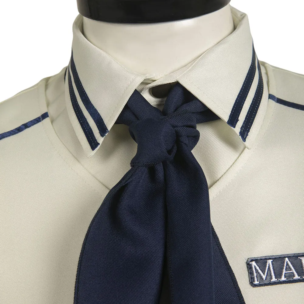 One Piece Life-action Navy Long Sleeved Uniform Cosplay Costume Outfits Halloween Carnival Suit