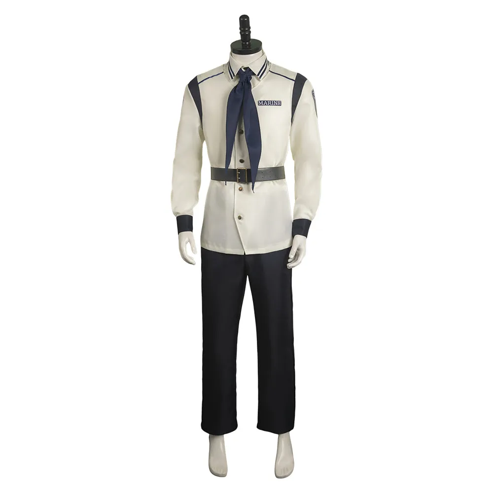 One Piece Life-action Navy Long Sleeved Uniform Cosplay Costume Outfits Halloween Carnival Suit