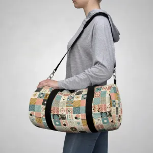Pastel Geometric Duffel Bag for Style and Function