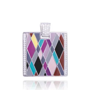 Pendentif UNASTORIA - Moderna, Argent et Zircons (BQ16002)