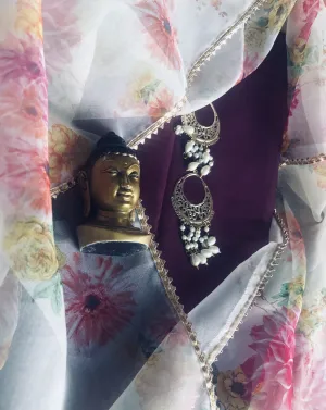 Purple Organza Dupatta Salwar Suit