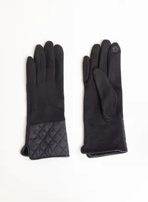 Quilted Classic Gloves - Black