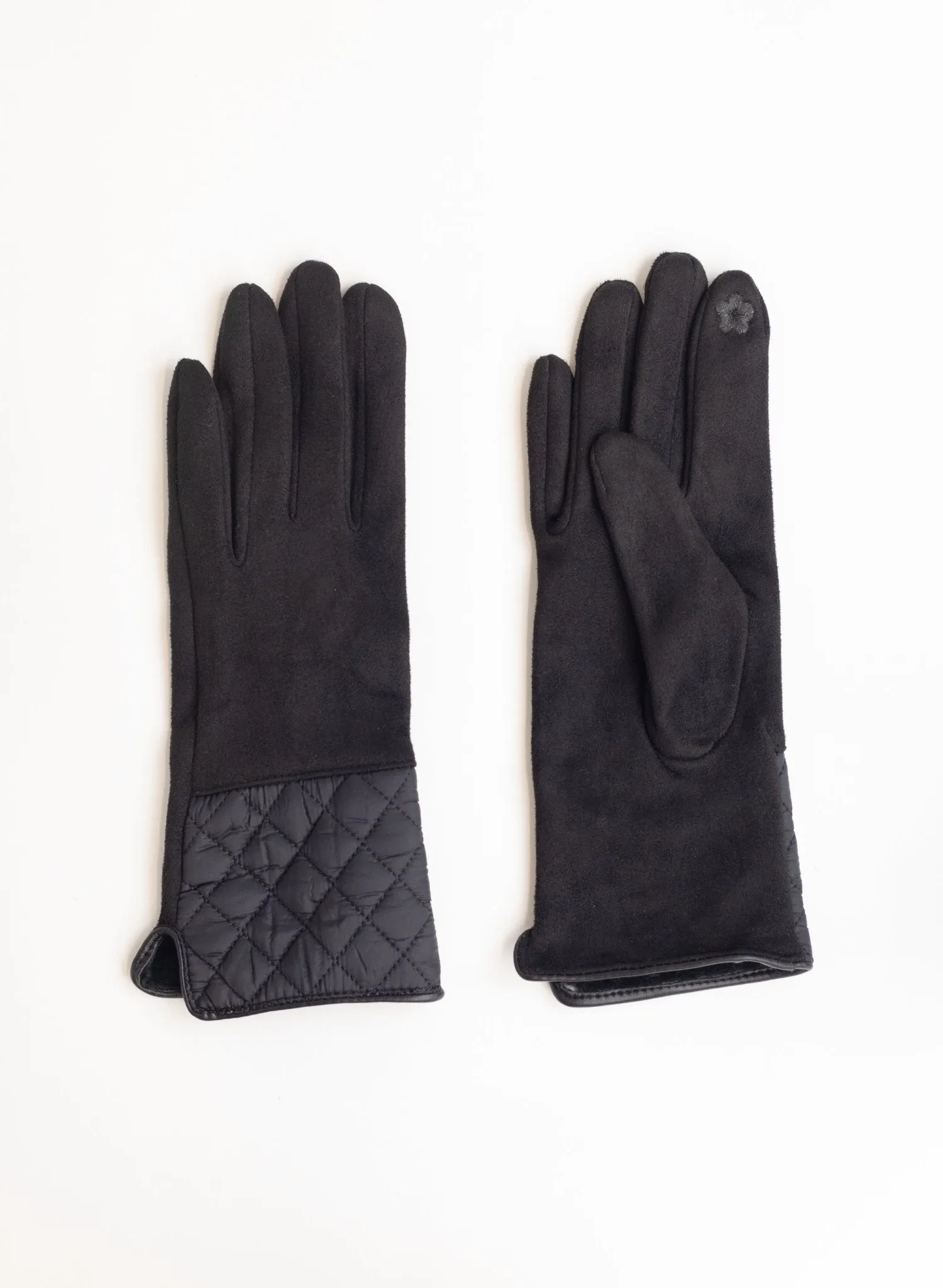 Quilted Classic Gloves - Black