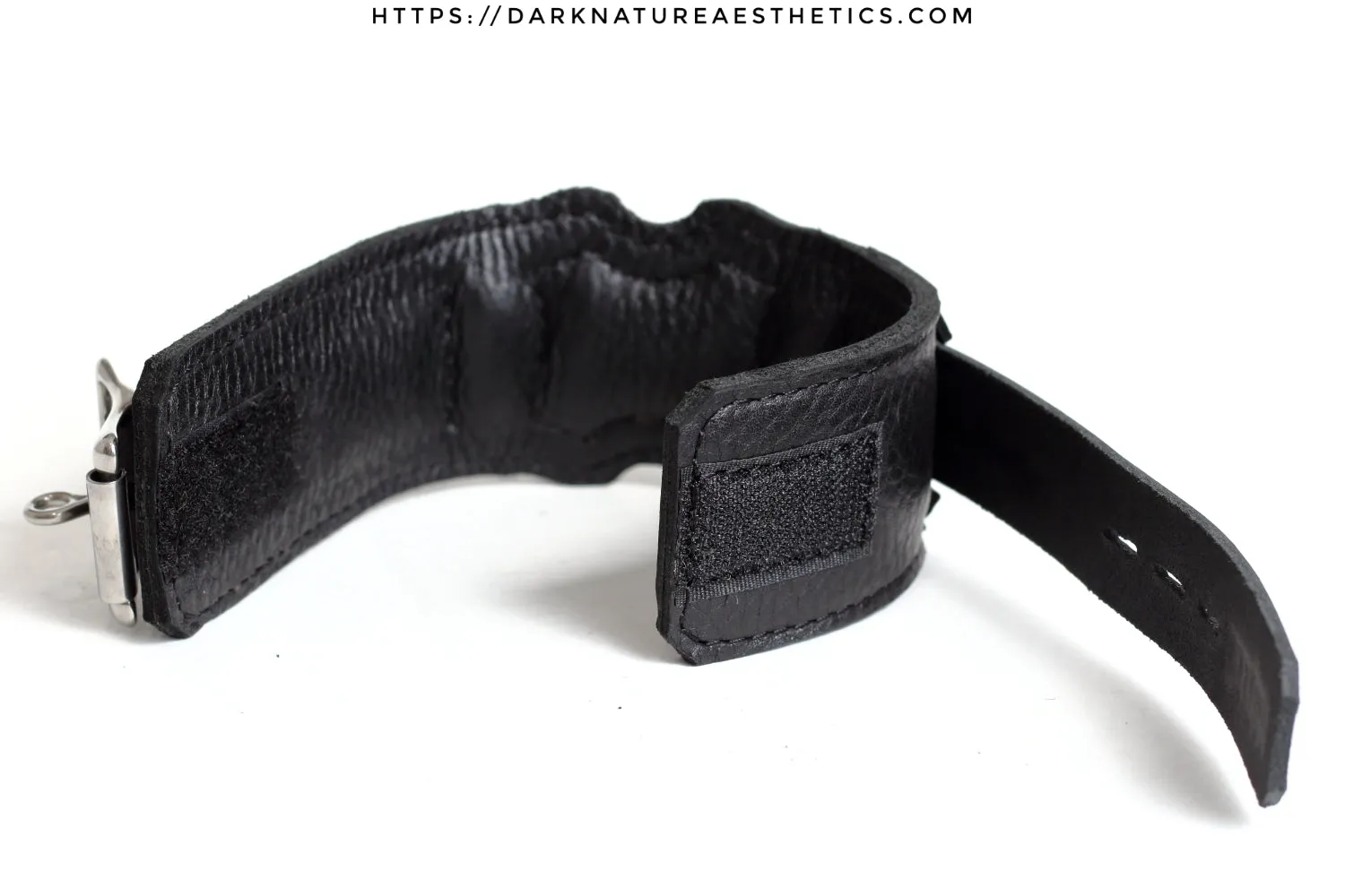 "Carnal Sins" BLACKout Locking Bondage Leather Wrist Cuffs