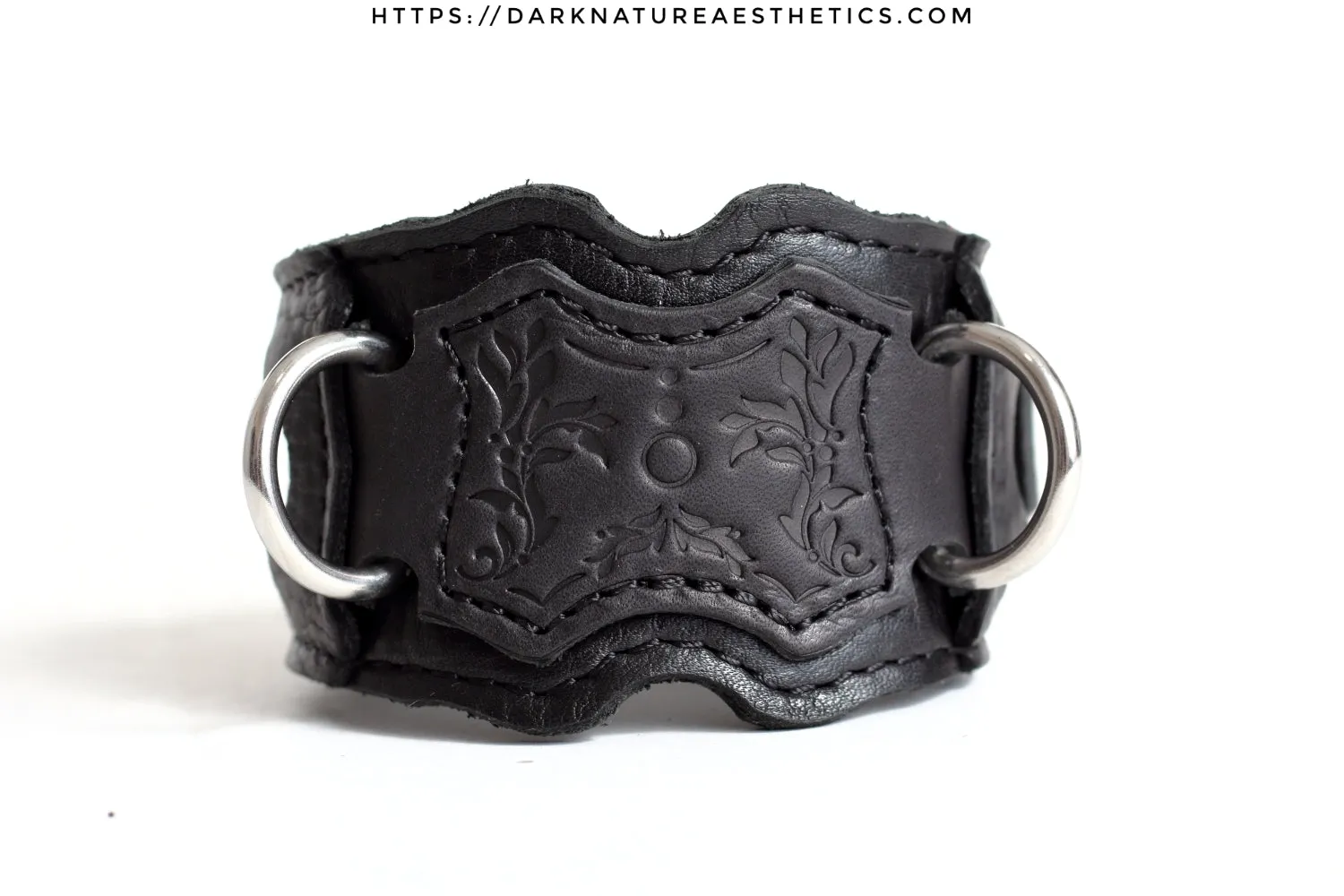 "Carnal Sins" BLACKout Locking Bondage Leather Wrist Cuffs