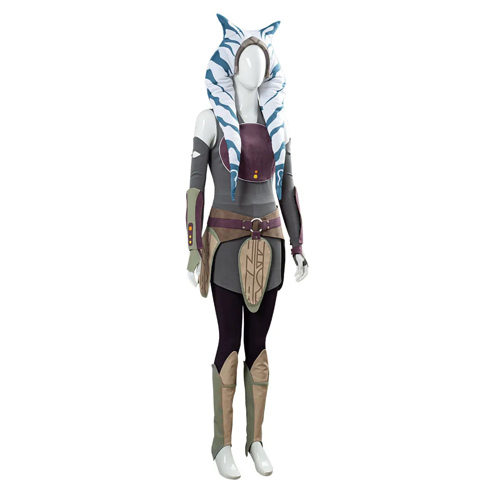 Rebels Ahsoka Tano Women Dress Outfit Cosplay Costume Halloween Carnival Costume