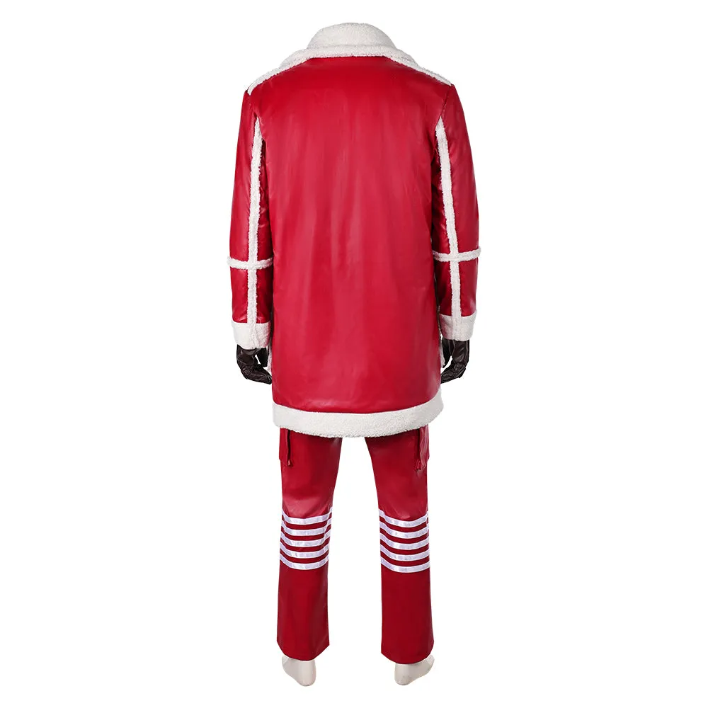 Red One Santa Claus Nick Red Set Cosplay Costume Outfits Halloween Carnival Suit