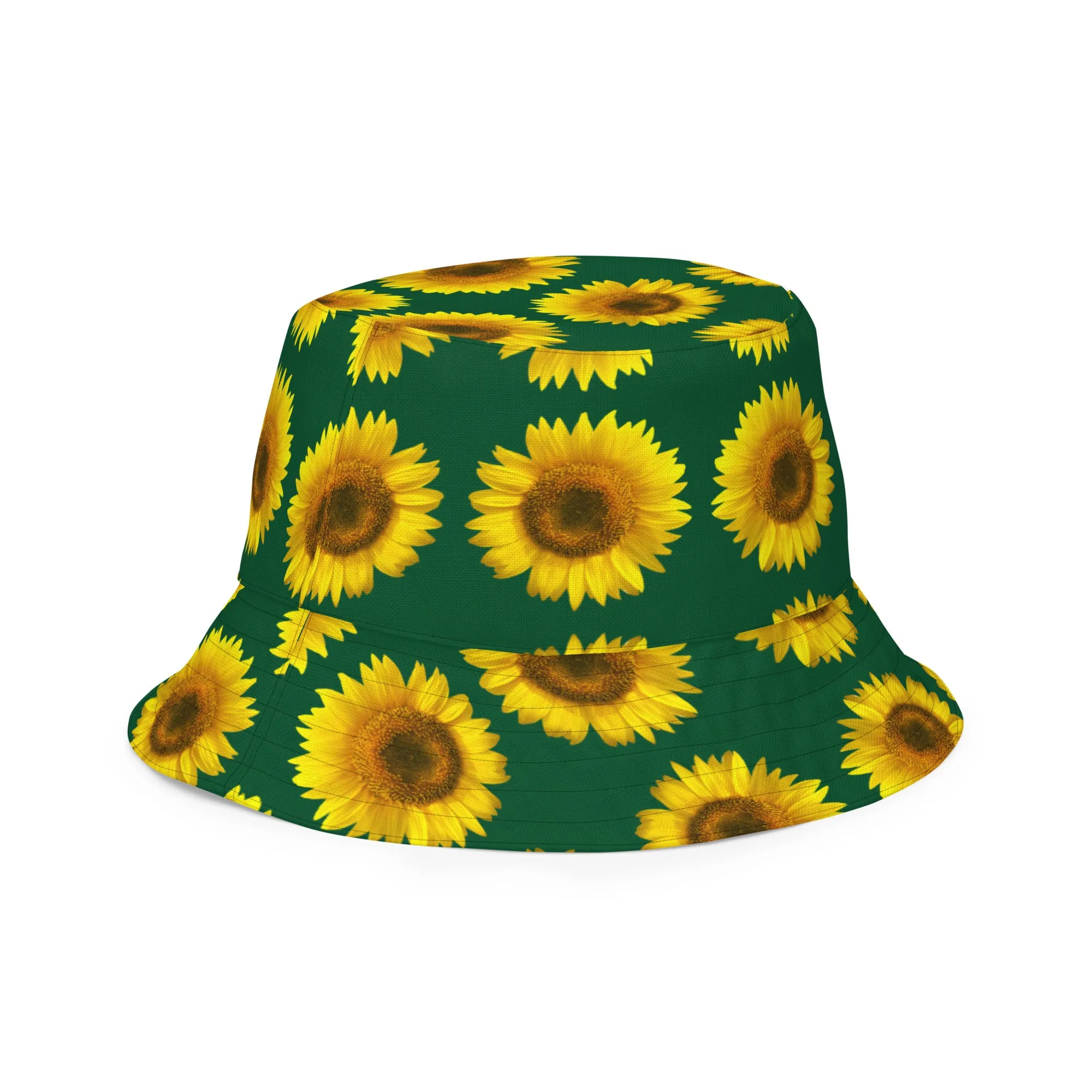 Reversible bucket hat Green Sunflower