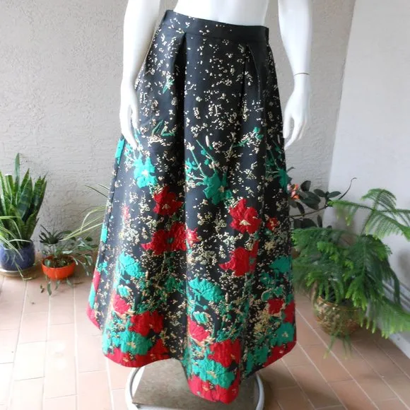 SAMUEL DONG Quilted Brocade Maxi