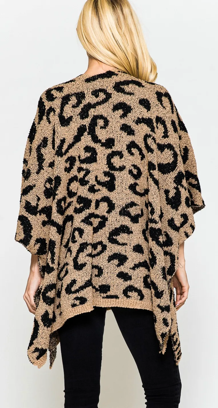 Say No Roar Kimono - Camel/Black