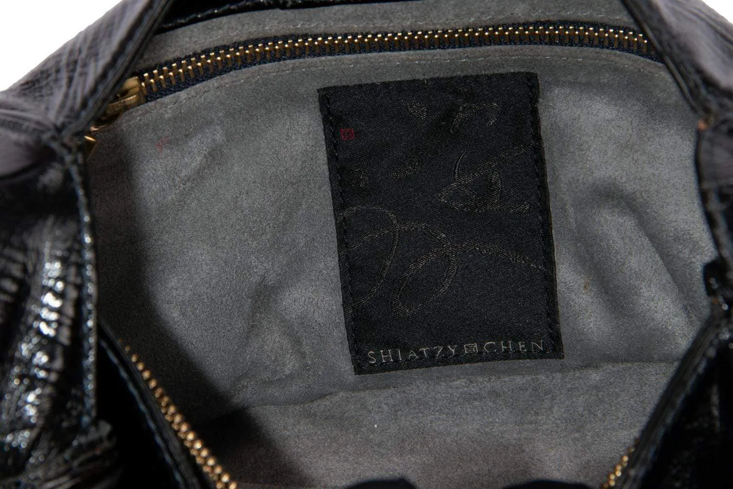 SHIATZY CHEN HOBO BAG BLACK PATENT