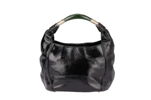 SHIATZY CHEN HOBO BAG BLACK PATENT